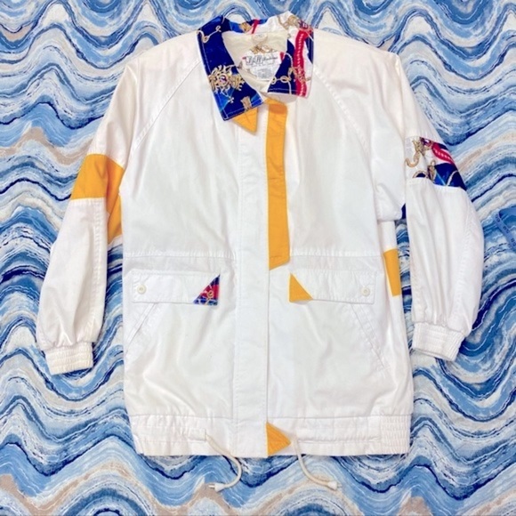 VTG Gorgeous Sm Med RARE jacket Windbreaker Coat nautical 80s 90s retro vintage - Picture 13 of 13